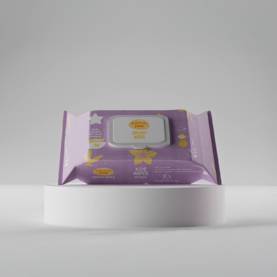 Alcohol-Free Creamy Baby Wipes – Soothing & Gentle Skin Cleanser.
